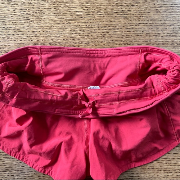 LULULEMON Red/Pink Speed Up Shorts - Picture 4 of 8